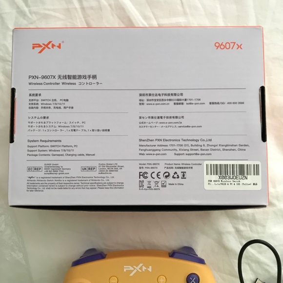 PXN 9607X Wireless Gaming Controller For Nintendo Switch PC IOS Yellow Purple - Picture 9 of 9